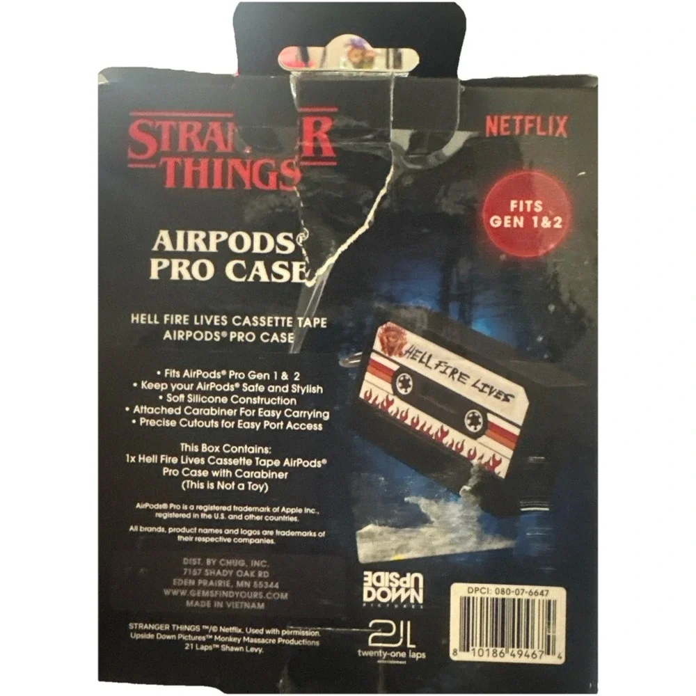 Stranger Things HellFire Lives AirPod Pro Case For Gen1&2 New Factory Sealed